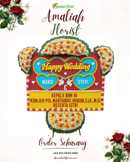 Papan Bunga Pernikahan Sijambe